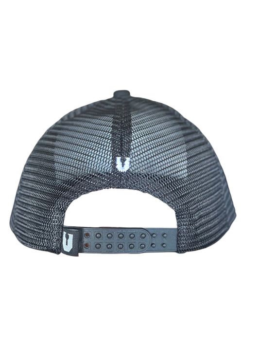 Black/yellow v cap